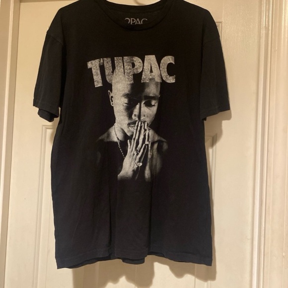 Tupac Shakur Men's Official Licensed 2Pac Prayer Graphic Rap  T-Shirt Size Large - Picture 2 of 4